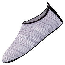 Жіночі коралки р.37-38 устілка 24-25см, XL, взуття "Skin Shoes" тапочки для пляжу та басейну PL-0419-GR, фото 3