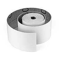 Декоративний ПВХ плінтус Білий глянсовий 5000*100*2мм молдинг вініловий самоклейка в рулоні для підлоги стелі