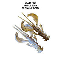 Съедобная силиконовая приманка Crazy Fish Nimble 2" 50-50-3d-6-F кальмар, активный рак для ловли окуня