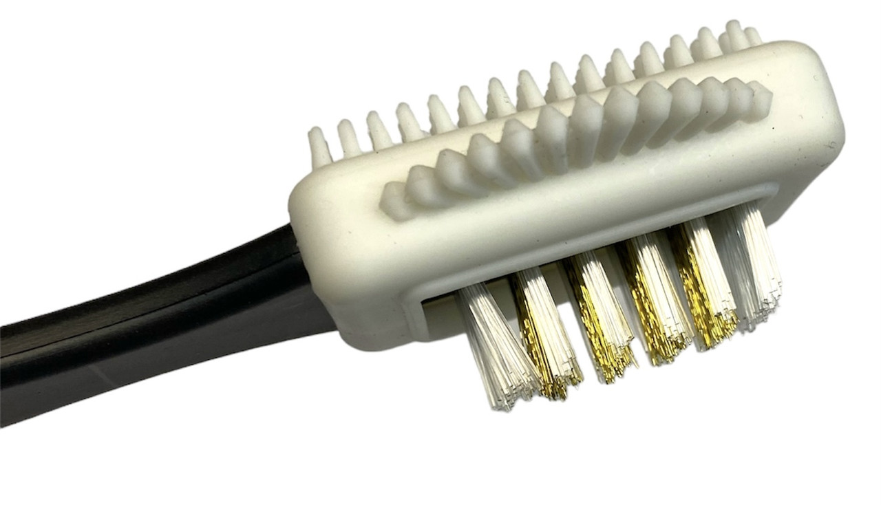 Щітка 4 в 1 для підняття ворсу замші, догляду за нубуком і сухому очищенню. Металева м'яка, фото 1
