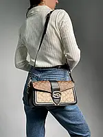 Натуральная кожаная сумочка coach tabby для женщин, модная сумка на длинном ремне и с логотипом