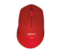 Мышь Logitech M330 Silent Plus, Red, USB, беспроводная, оптическая, 1000 dpi (910-004911) (149223)