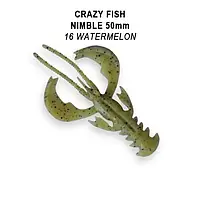 Съедобная силиконовая приманка Crazy Fish Nimble 2" 50-50-16-6-F кальмар, активный рак для ловли окуня