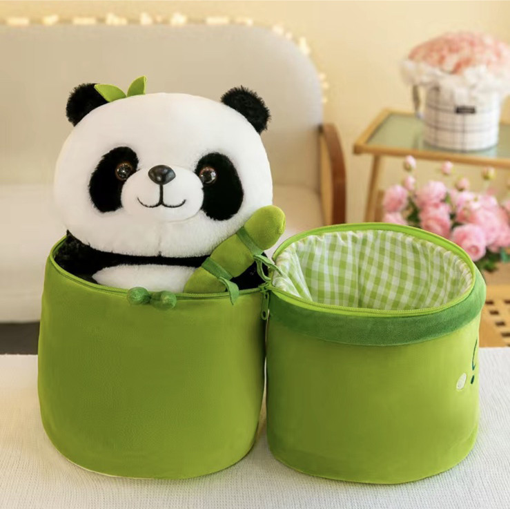 М'яка Плюшева Іграшка Panda Bamboo Tube 24 см Панда в Бамбуці (00872)