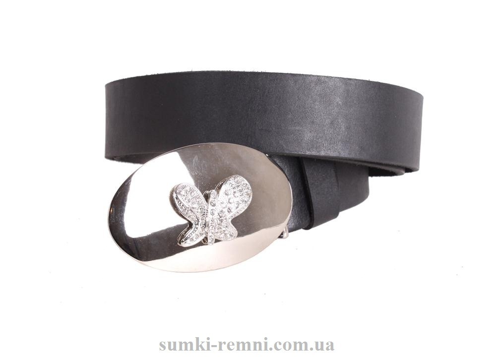 Жіночий ремінь з натуральної шкіри blx90457 чорний, фото 1