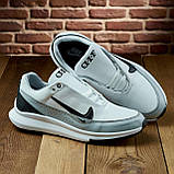 Кросівки Чоловічі Натуральна Шкіра Білі, фото 6