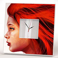 Необычные часы "Девушка с рыжими волосами" декоративное и оригинальное украшение для спальни, интерьера