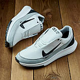 Кросівки Чоловічі Натуральна Шкіра Білі, фото 7