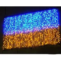 Патріотична гірлянда штора Прапор України 3х2м 160 LED
