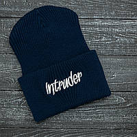 Шапка " Intruder " синяя big logo One size (1607423563)