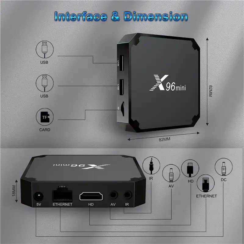 Смарт приставка X96 Mini W2 2/16 ГБ, Amlogic S905W2, Android 11, WIFI, Bluetooth - фото 7 - id-p2150774169