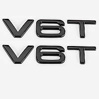Автологотип шильдик эмблема надпись Audi V6T Black x2 360auto-401634