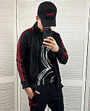 Чоловічий спортивний костюм HUGO BOSS CK7629 чорний, фото 6