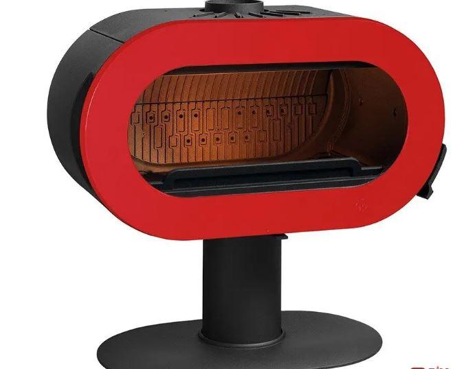 Піч-камін FIFTY Invicta червона емаль, фото 1