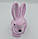 Великодня фігура кролик флок лавандовий H15см, фото 5
