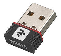 Мережевий адаптер USB 2E PowerLink WR818 N150, Black (2E-WR818) (226456)