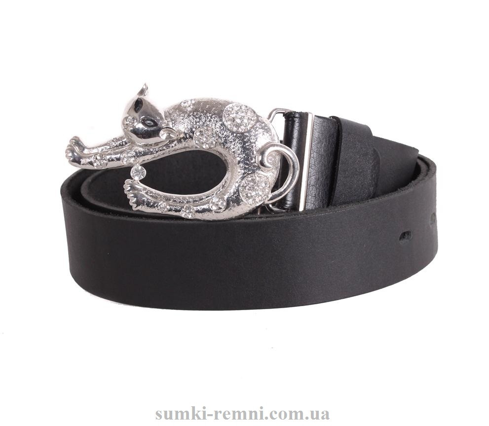 Жіночий ремінь з натуральної шкіри blx90461 чорний, фото 1