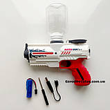 Водяний пістолет на акумуляторі 3.7V ємність для води USB кабель автоматична стрільба Розмір 18 см, фото 3