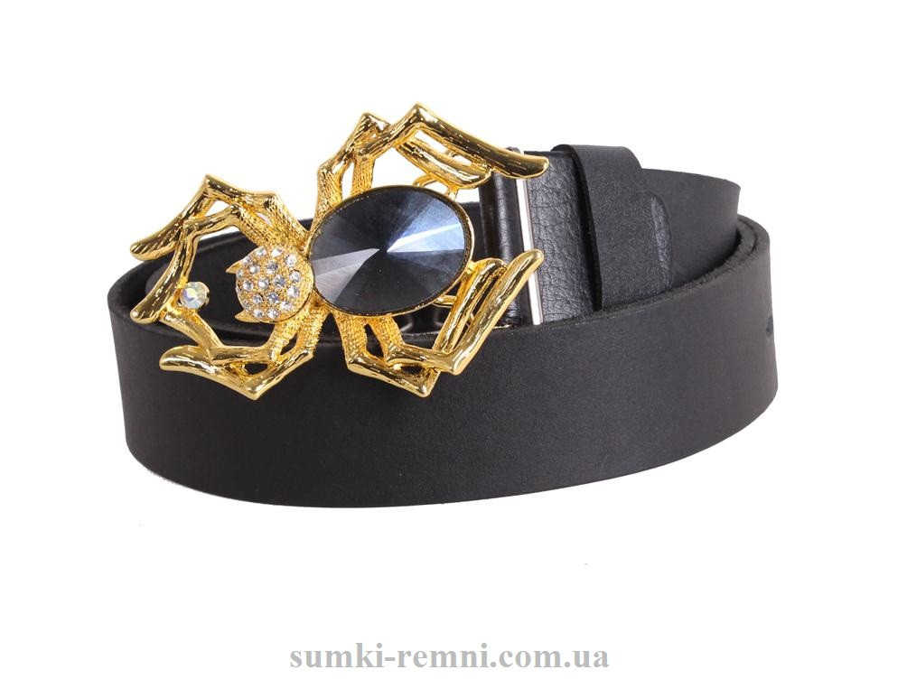 Жіночий ремінь з натуральної шкіри blx90463 чорний, фото 1