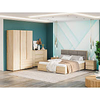 Комплект меблів у спальну кімнату, спальний комплект ліжко + тумби + комод + шафа Лайт 4 Еверест