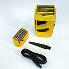 Професійний шейвер VGR V-399 GOLD, бездротова електробритва, бритва триммер для бороди, фото 4