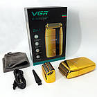 Професійний шейвер VGR V-399 GOLD, бездротова електробритва, бритва триммер для бороди, фото 9