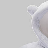 Дитячий демісезонний велюровий комбінезон Зефір Білий, 56-62, фото 3