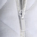 Дитячий демісезонний велюровий комбінезон Зефір Білий, 56-62, фото 7