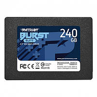 Твердотільний накопичувач 240Gb, Patriot Burst Elite, SATA3 (PBE240GS25SSDR) (217079)