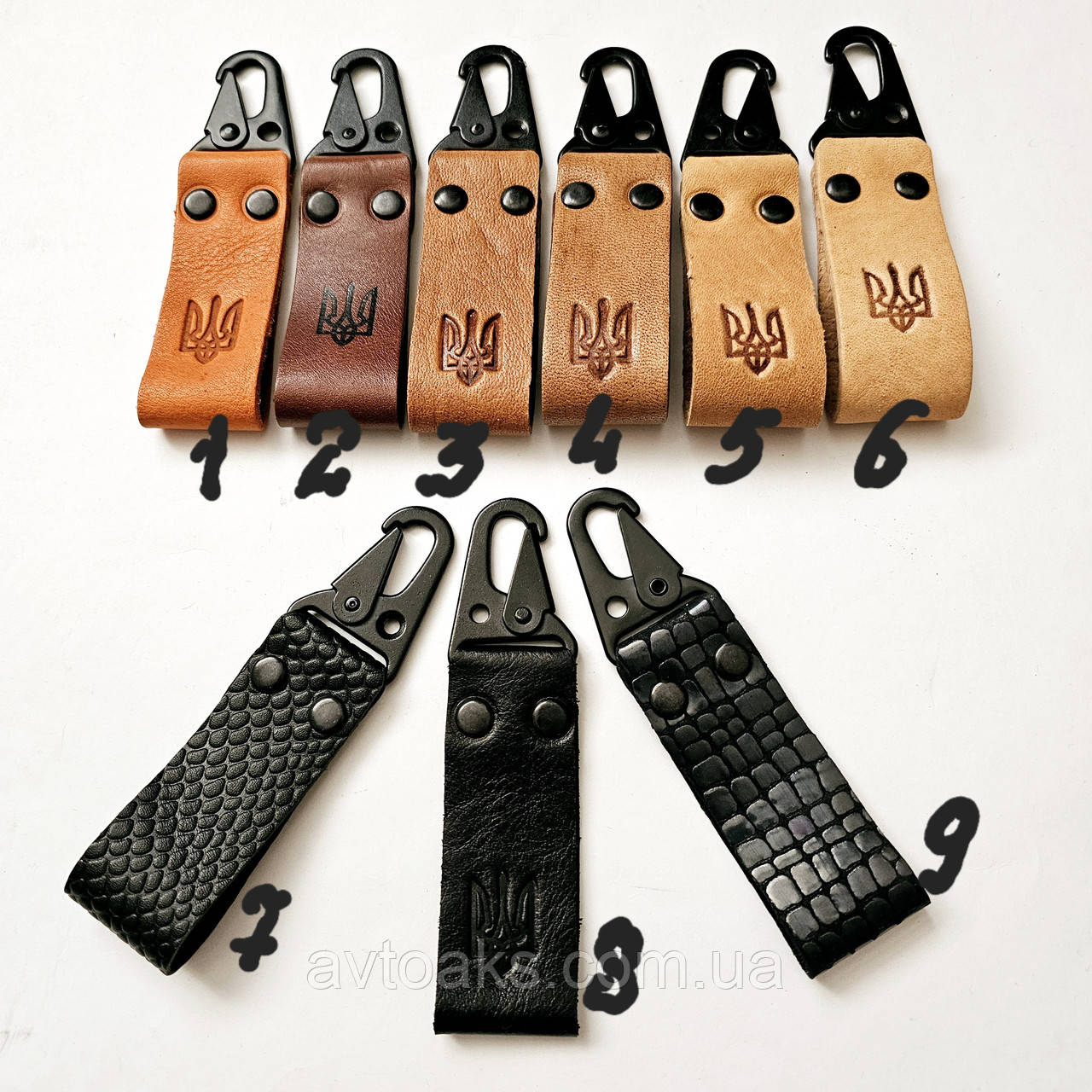 Шкіряний брелок "Петля", фото 1