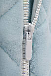 Дитячий демісезонний велюровий комбінезон Зефір Блакитний, 56-62, фото 6
