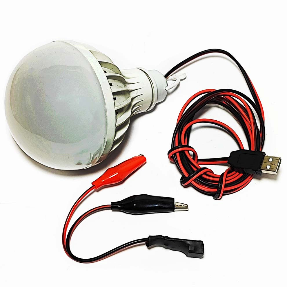 Usb-лампочка 12W 5V з перехідником