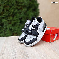 Кроссовки женские Nike Jordan Legacy 312 Low White/Black/Grey, Найк Джордан кожаные, Код OD-20841