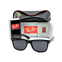 Очки Ray Ban Wayfarer Polarized чорные, матовая оправа