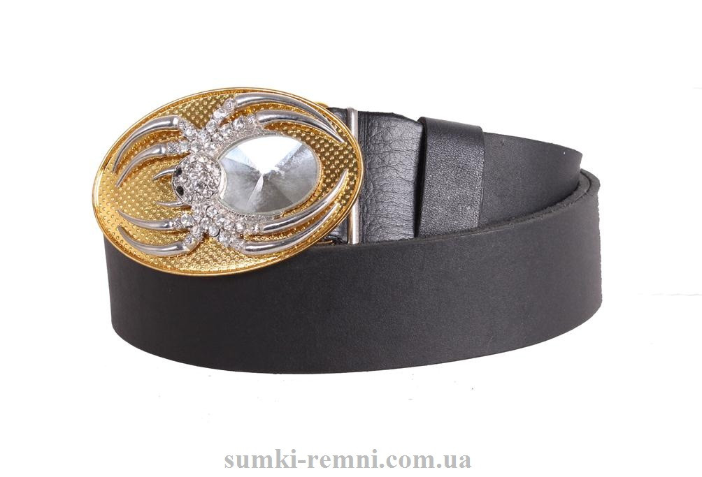 Жіночий ремінь з натуральної шкіри blx90468 чорний, фото 1