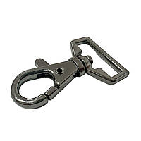 Карабін для сумок чорний під ремінець 20 мм Висота 40 мм