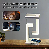 Нічник із бездротовою зарядкою Levitation Anti-Gravity Wireless Білий, фото 4