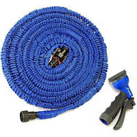 Шланг для полива 45 метров X-hose, садовый шланг 45 м, шланг-гармошка для полива 45 м синий