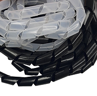 Спіральна обв'язка для кабелю 6 мм (бухта 10 м) колір: чорний