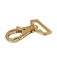 Карабін для сумок золото під ремінець 20 мм Висота 40 мм