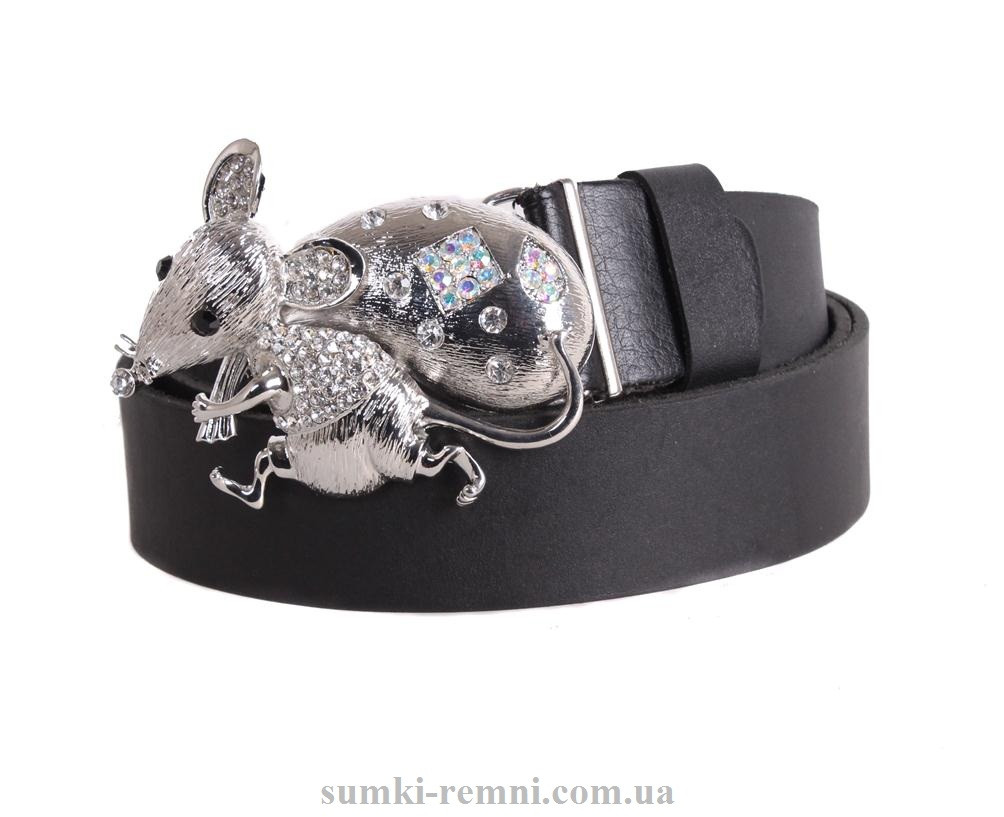 Жіночий ремінь з натуральної шкіри blx90470 чорний, фото 1