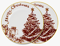 Набор фарфоровых тарелок из 2-х штук Lefard MERRY CHRISTMAS 19 см 924-745 Не медли покупай!
