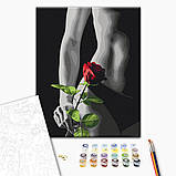 Картини за номерами для дорослих Картина за номерами Елегантний акцент 40х50 Чорно білі картини за номерами Brushme BS53919, фото 3