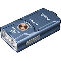 Фонарь наключный Fenix E03R V2.0, синий (E03RV20BL), с аккумулятором, красный и белый свет