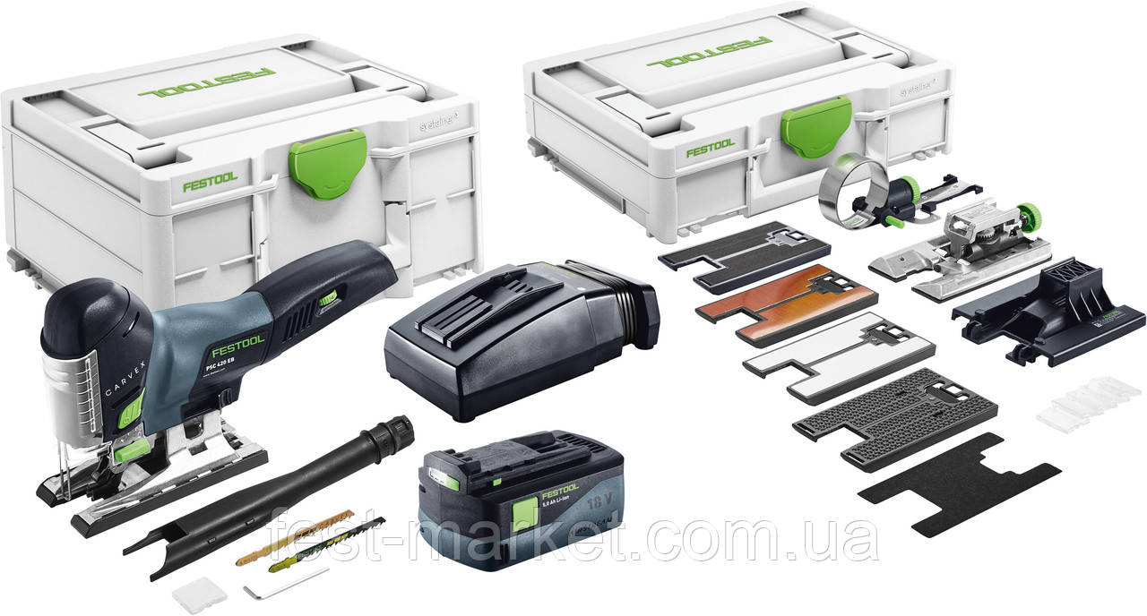 Акумуляторний маятниковий лобзик CARVEX PSC 420 HPC 5.0 EBI-Set Festool 576523