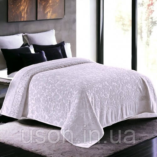 Махрове простирадло Туреччина 200*220 Luisa New Cream колір кремовий, фото 1