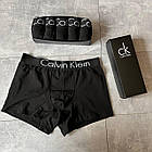 Чоловічі труси Calvin Klein чорні 5 шт Боксери Кельвін Кляйн Подарунковий набір, фото 2