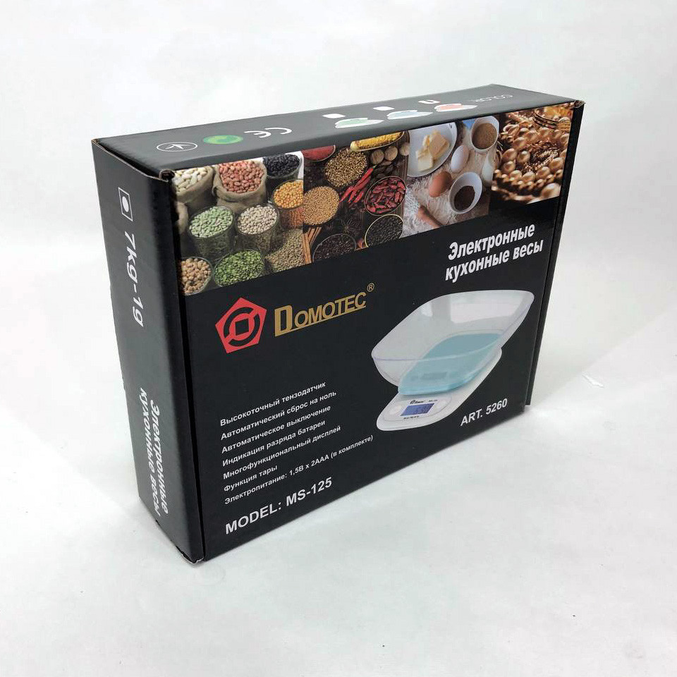 Ваги кухонні DOMOTEC MS-125 Plastic, точні кухонні ваги, ваги для зважування продуктів. YH-514 Колір: зелений, фото 1