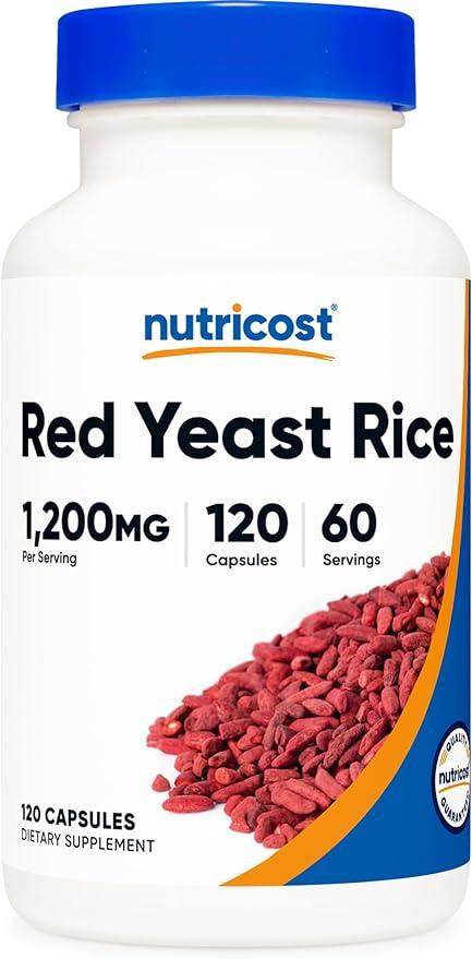 Nutricost, червоний ферментований рис, 1200 мг, 120 капсул (600 мг в 1 капсулі)