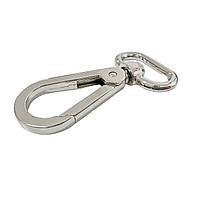 Карабін для сумок срібло під ремінець 20 мм Висота 55 мм